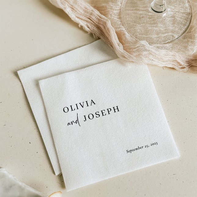 Simple Modern and Minimalist | Wedding Napkins (Creator Uploaded)
