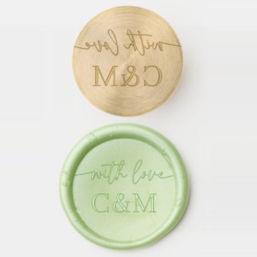 Simple Modern and Minimalist  Wedding With Love Wax Seal Stamp