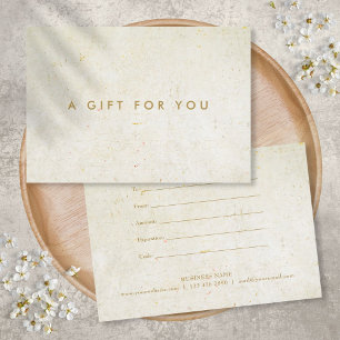 Simple Modern Antique Boho Gift Certificate