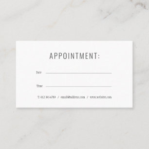Simple Modern Appointment   2021 Calendar Card