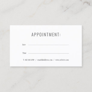 Simple Modern Appointment Card