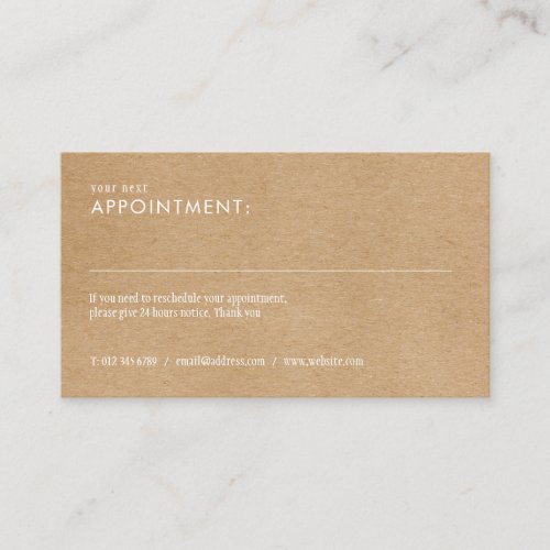 Simple Modern Appointment Card 2020 Calendar