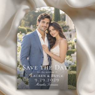 Simple Modern Arch Elegant Photo Save the Date