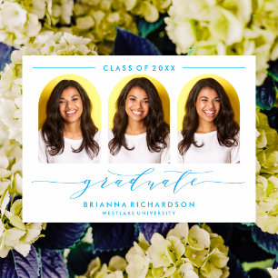 SIMPLE MODERN ARCH SCRIPT GRADUATION INVITATION