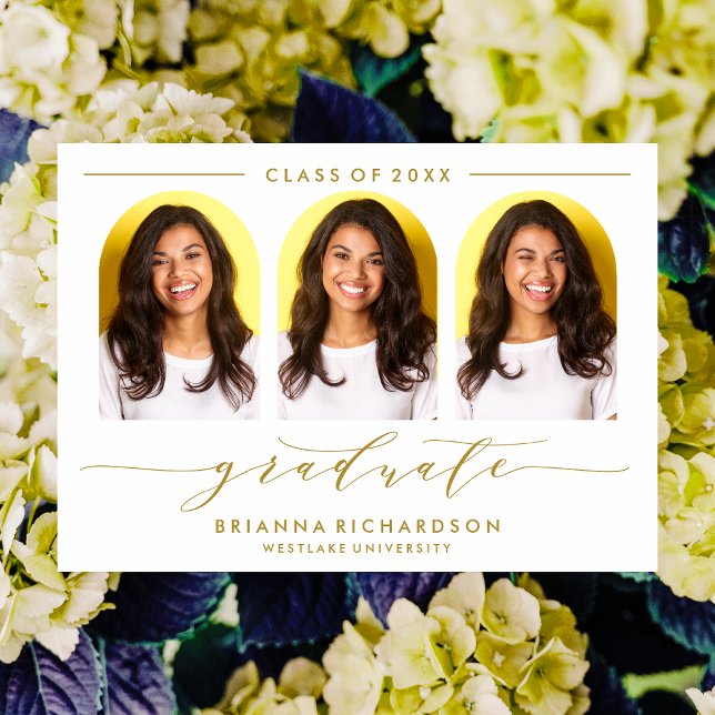 SIMPLE MODERN ARCH SCRIPT GRADUATION INVITATION (Creator Uploaded)