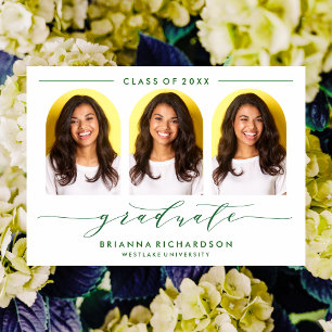 SIMPLE MODERN ARCH SCRIPT GRADUATION INVITATION