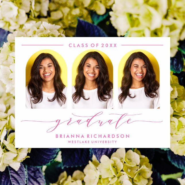 SIMPLE MODERN ARCH SCRIPT GRADUATION INVITATION (Creator Uploaded)