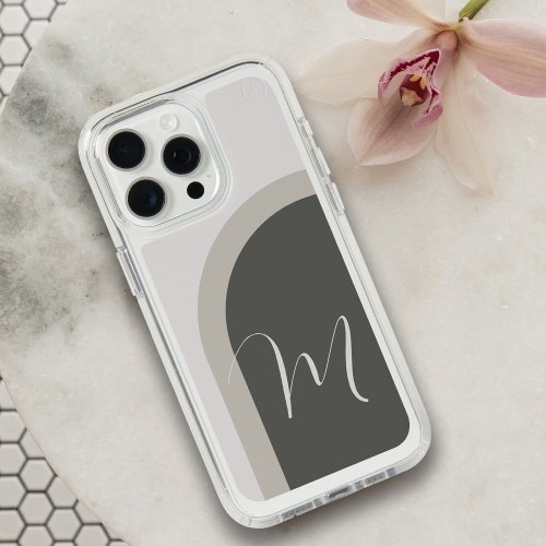 Simple Modern Arch with Your Monogram Initial iPhone 15 Pro Max Case