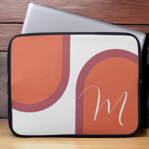 Simple Modern Arches with Monogram Laptop Sleeve