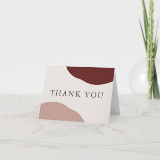 Simple Modern Artistic Fall Wedding Thank You Card