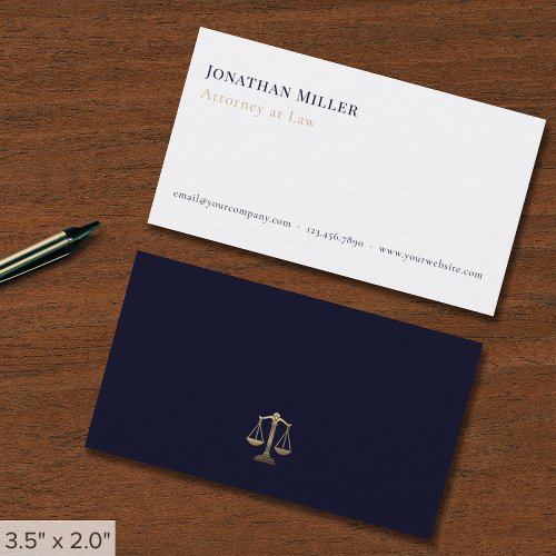 Simple Modern Attorney at Law Business Card