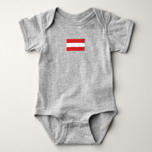 Simple Modern Austria Austrian National Flag Gifts Baby Bodysuit
