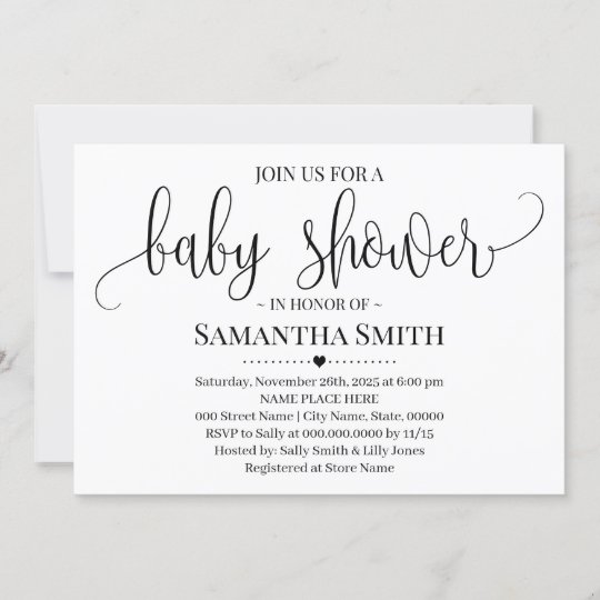 Simple Modern Baby Shower Minimalist mom to be Invitation | Zazzle.com