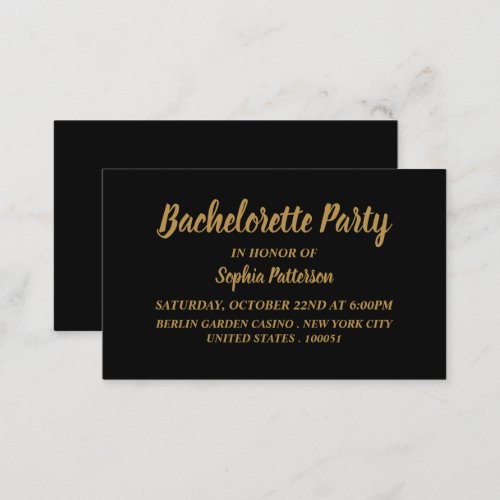 Simple  Modern Bachelorette Party Ticket Invite