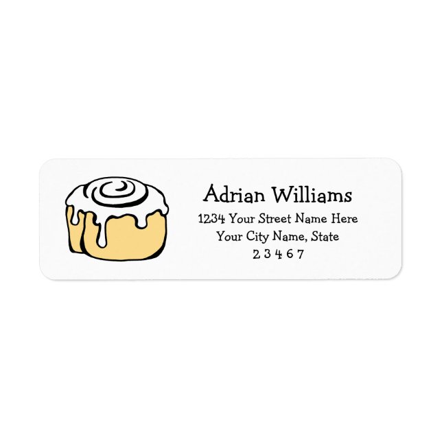 Simple Modern Bakery Chef White Return Address Label (Front)