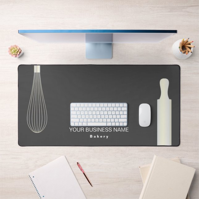 Simple Modern Bakery Pastry Chef Baking Business Desk Mat (Office 1)
