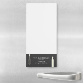 Simple Modern Bakery | Pastry Chef Baking Business Magnetic Notepad