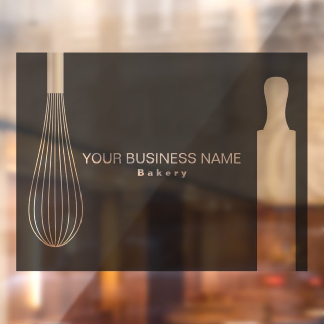 Simple Modern Bakery | Patisserie Baking Business Window Cling (Sheet 2)