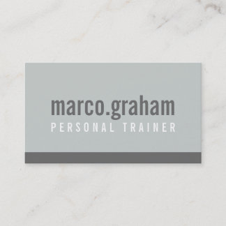 SIMPLE MODERN BAND minimalist masculine mono gray Business Card