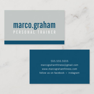 SIMPLE MODERN BAND minimalist masculine navy gray Business Card