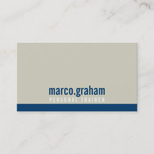 SIMPLE MODERN BAND plain masculine taupe navy blue Business Card
