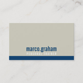 SIMPLE MODERN BAND plain masculine taupe navy blue Business Card