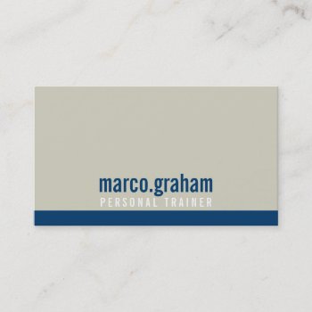 Simple Modern Band Plain Masculine Taupe Navy Blue Business Card by edgeplus at Zazzle