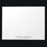 Simple Modern Basic Professional Clean Name Title Notepad<br><div class="desc">Simple Elegant Professional Clean Name Title Notepad
You can easily customize the color of the text with the 'Customize' tool or feel free to contact me.</div>