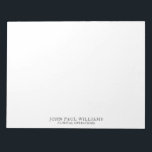 Simple Modern Basic Professional Clean Name Title Notepad<br><div class="desc">Simple Elegant Professional Clean Name Title Notepad
You can easily customize the color of the text with the 'Customize' tool or feel free to contact me.</div>