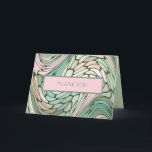 Simple Modern Bat Mitzvah Pink and Green Thank You Card<br><div class="desc">Your guests will adore this this beautiful and unique Bat Mitzvah thank you card. It features a striking abstract design with green and pink coloration throughout. It has an artistic yet modern flair. Such a fun way to send a thank you to everyone that attended this special event.</div>