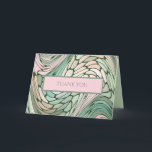 Simple Modern Bat Mitzvah Pink and Green Thank You Card<br><div class="desc">Your guests will adore this this beautiful and unique Bat Mitzvah thank you card. It features a striking abstract design with green and pink coloration throughout. It has an artistic yet modern flair. Such a fun way to send a thank you to everyone that attended this special event.</div>