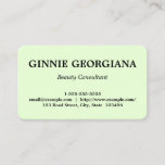 [ Thumbnail: Simple & Modern Beauty Consultant Business Card ]