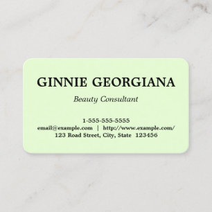 Simple & Modern Beauty Consultant Business Card