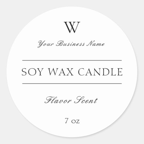 Simple Modern Beauty Spa Candle Product Label