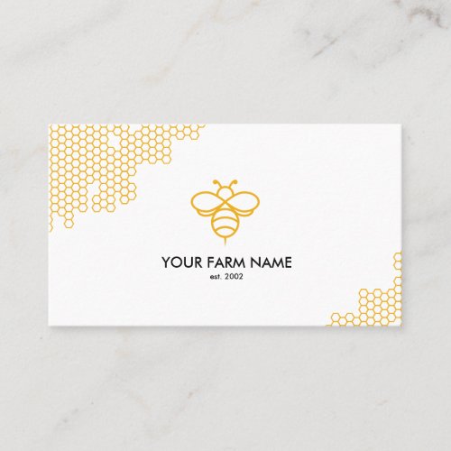 Simple Modern Beekeeper Apiarist Bee Farm Honey Bu Business Card