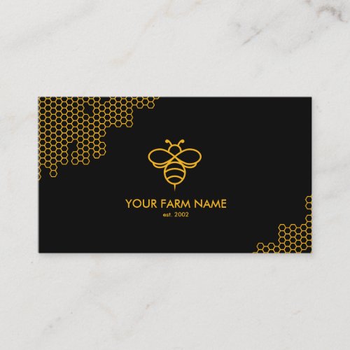 Simple Modern Beekeeper Apiarist Bee Farm Honey Bu Business Card