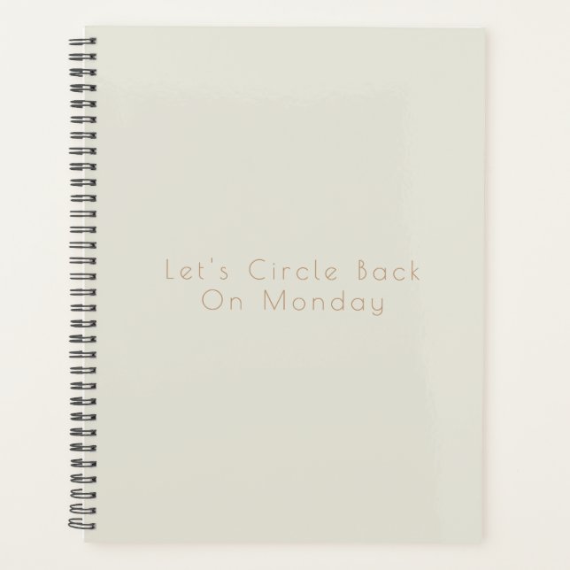 Simple Modern Beige 2024 Planner Funny Calendar (Front)