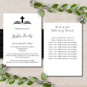 Simple Modern Bible Study Church Event Invitation