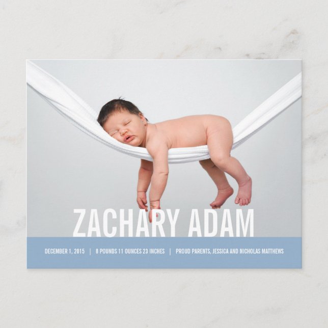 SIMPLE Modern Birth Announcement (Front)