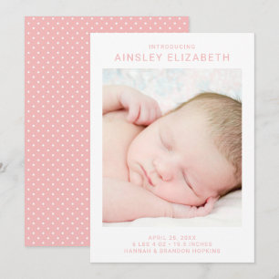 Simple Modern Birth Announcement