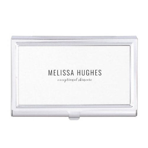 Simple Modern Black and White Business Card Case