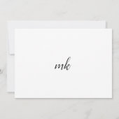 Simple Modern Black and White Elegant Spanish Save The Date (Back)