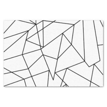 Simple Modern Black And White Geometric Pattern Tissue Paper by BlackStrawberry_Co at Zazzle
