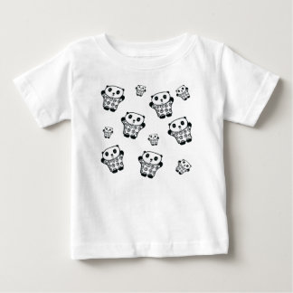 Simple Modern Black And White Panda Bear  Baby T-Shirt