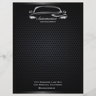 Simple modern black car dealership grand opening flyer
