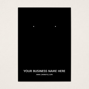 Simple Modern Black Custom Earring Display Card