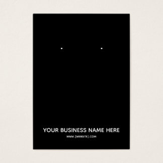 Simple Modern Black Custom Earring Display Card