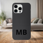 Simple Modern Black Initial Monogram iPhone 15 Pro Max Case<br><div class="desc">Simple Modern Initial Monogram Phone Case. Create your own personalized iPhone Case with custom initial name.</div>