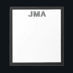 Simple Modern Black Monogram Notepad<br><div class="desc">Create your own personalized monogram stationery featuring your custom initials or name in modern minimalist typography.</div>