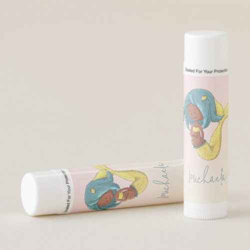 Simple Modern Black Pregnant Mermaid Lip Balm